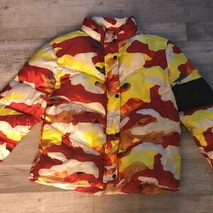 Artistix Red, Yellow & White Camo Bomber Jacket